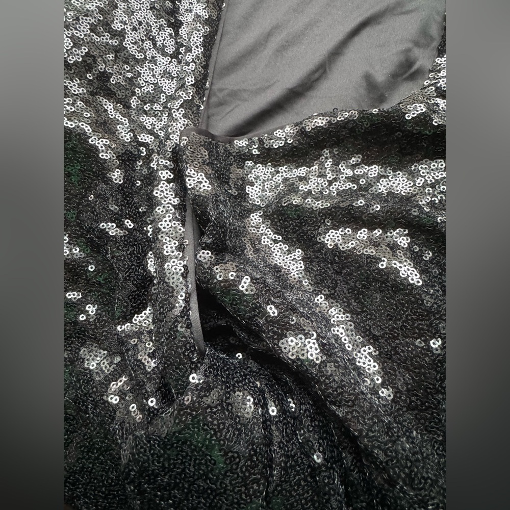 NWT LANE BRYANT Black Sequin Top - Picture 4 of 6